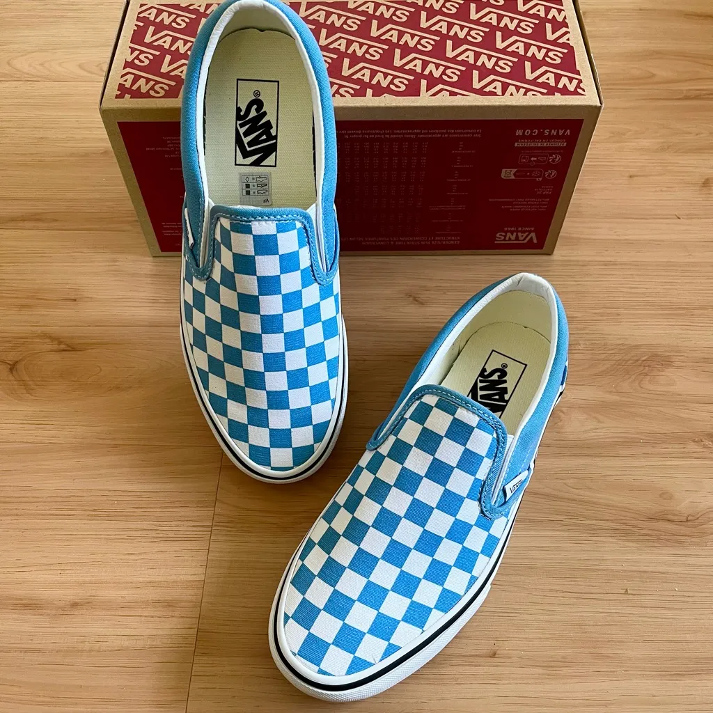 Vans Classic Slip-On Checkerboard Shoes Women 9.0 US Mens 7.5US - Image 2