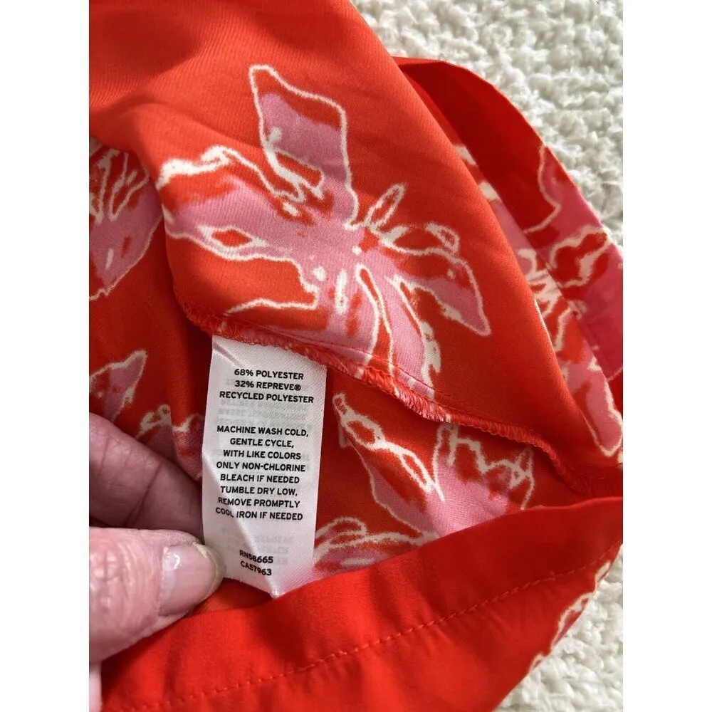 Open Edit Womens Silky Red Pink Maxi Pull On Tank Slip Sundress Size S - Image 7