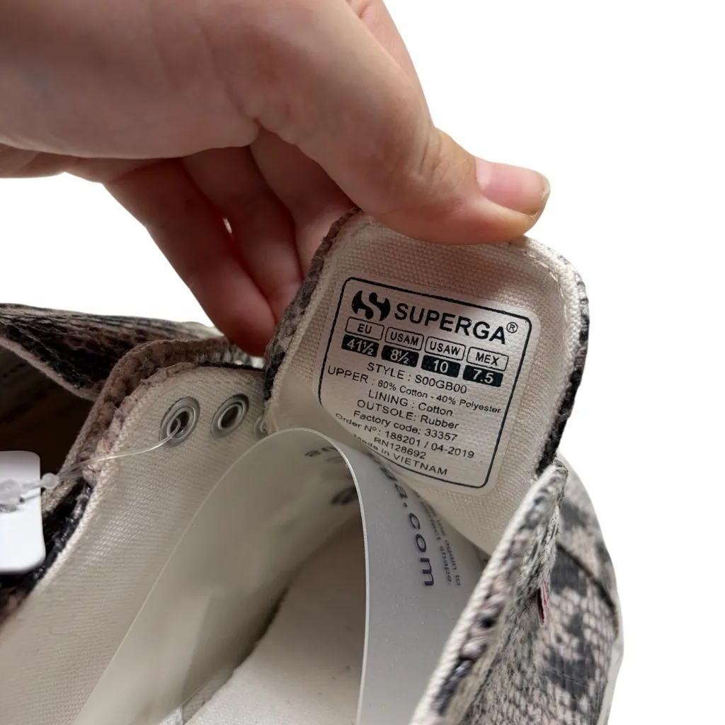 READ NWT Superga Snake Platform Sneakers Size US 8.5 - Image 13