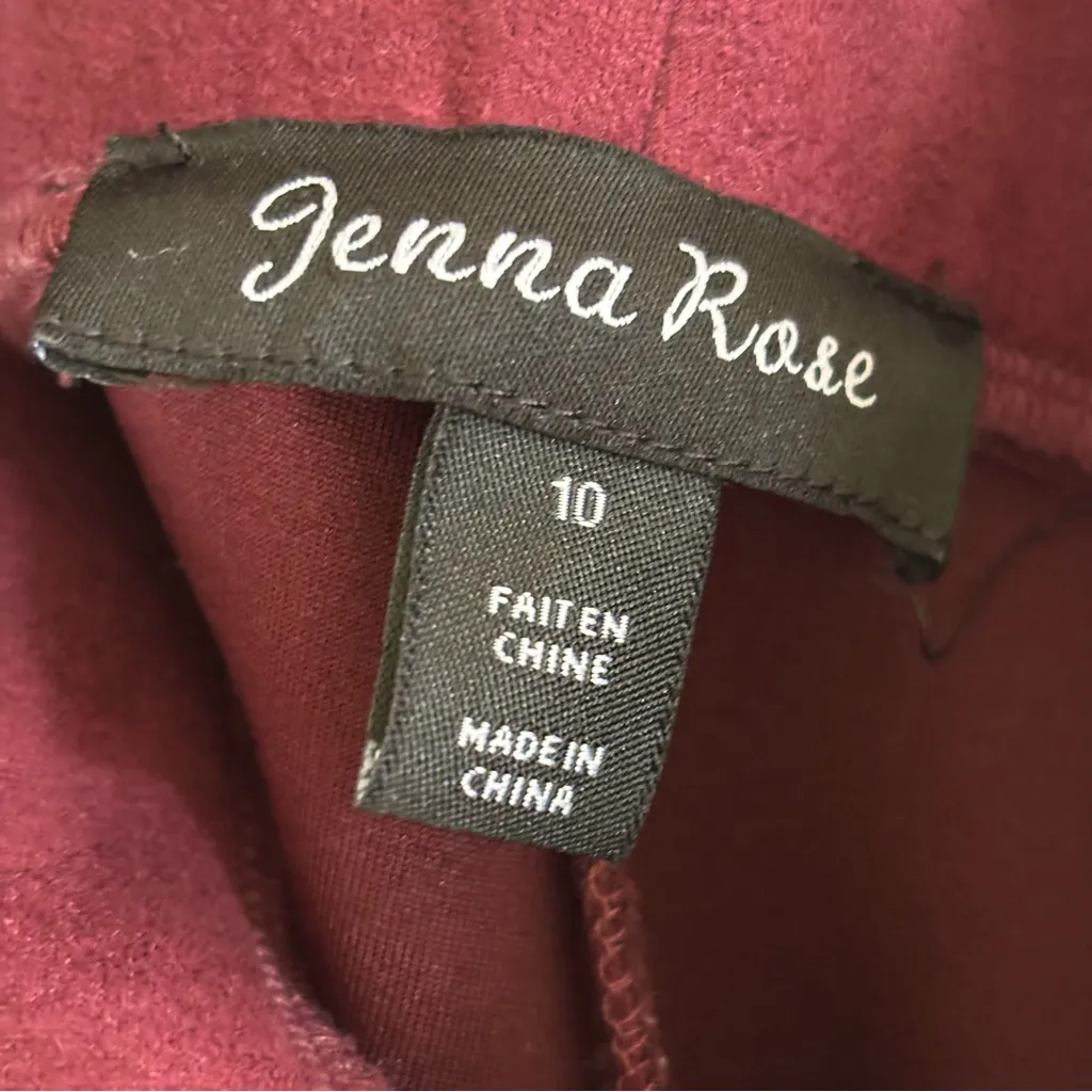 Pull on Suede dress pants NWOT Size 10 Purple - Image 5