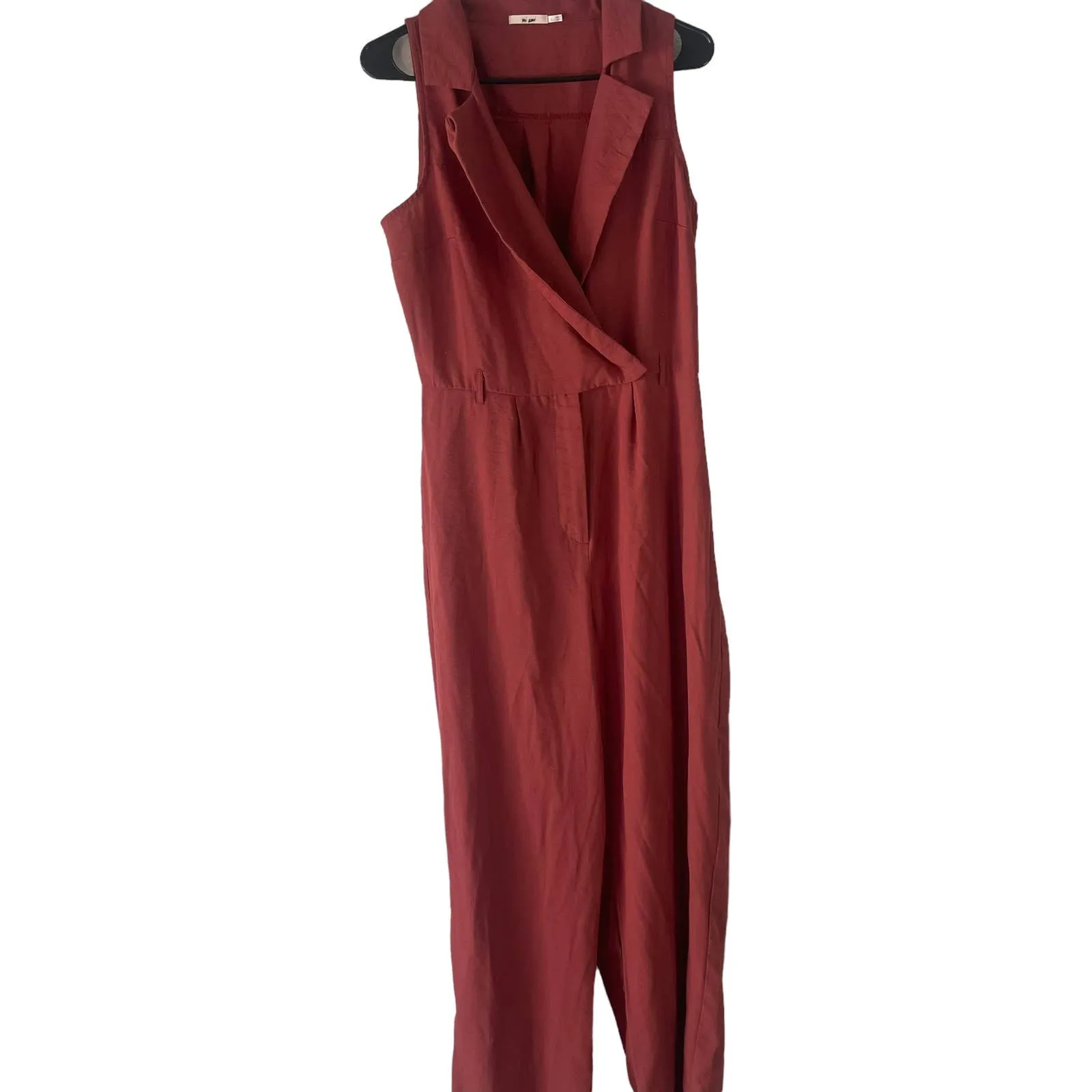 Mi Ami Women's Size Large Rust‎ Red Wrap Wide Leg Jumpsuit - Image 2