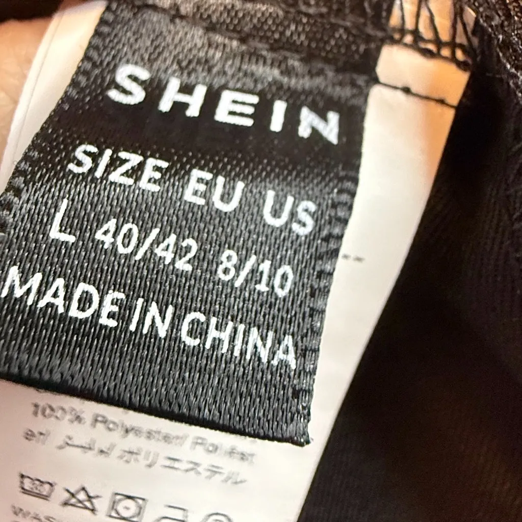 NEW - SheIn - Women’s Black Satin (Composite) Blazer - Size Large.  - Image 6