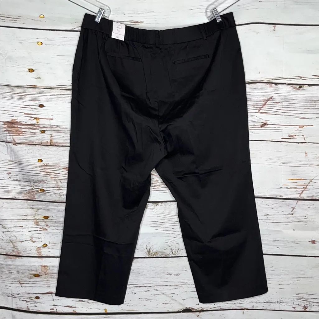 Talbots NWT Plus Size 24W Black High Waist Straight Leg Bristol Ankle Pants - Image 3