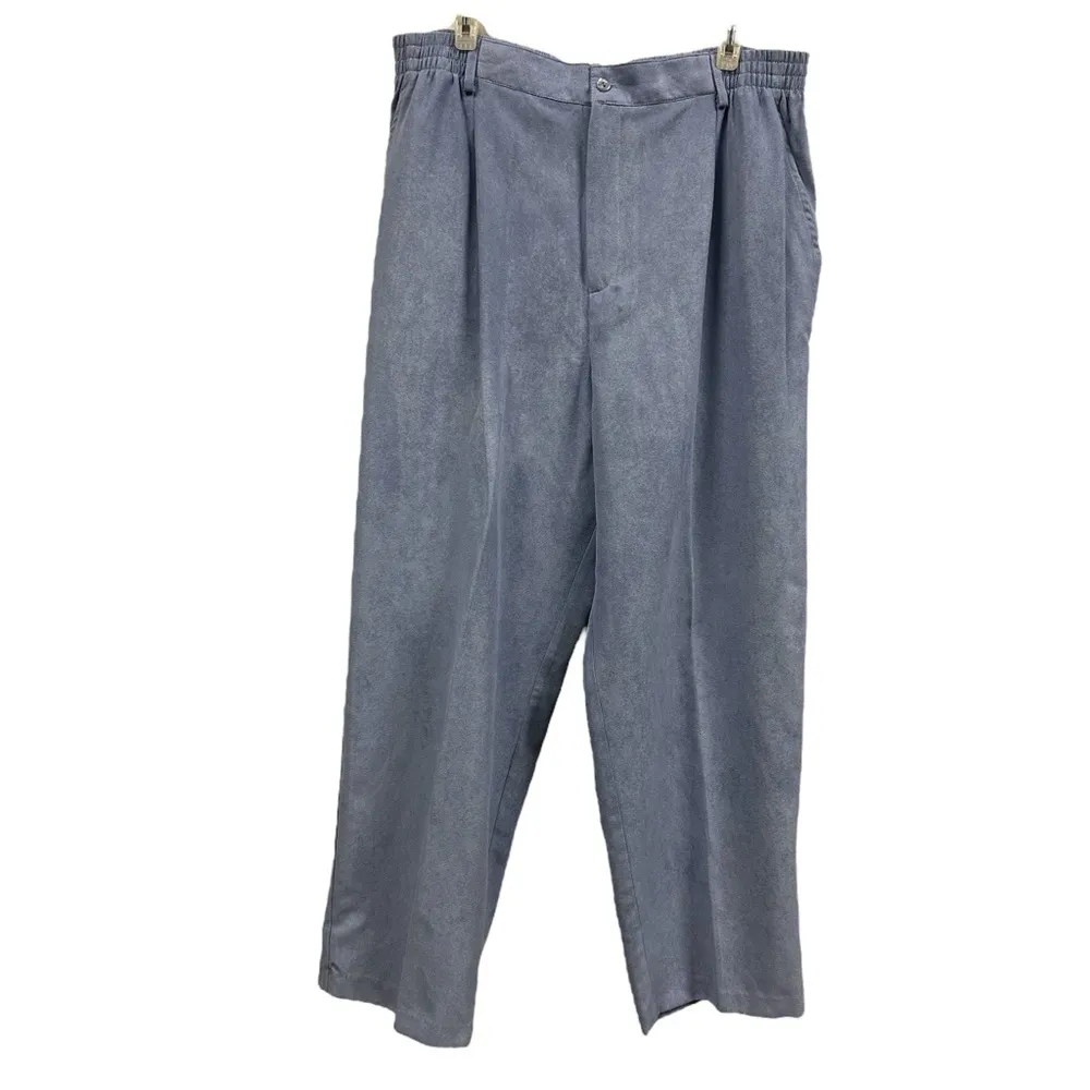 3 Piece Set Maggie Sweet Blue Sueded Pantsuit Pant Top and Blazer Womens 1X - Image 10