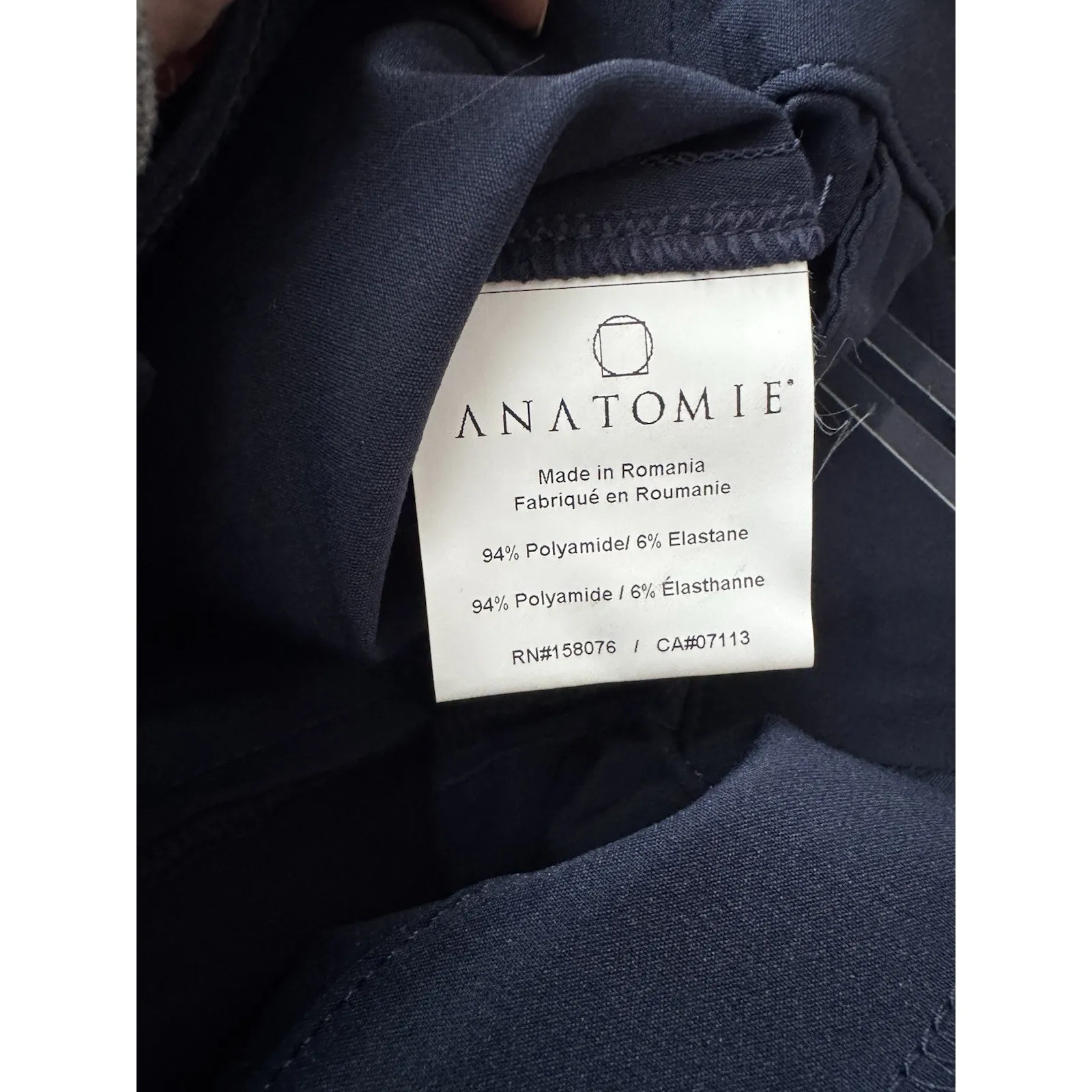 NWT Anatomie Dominica Navy Slit Ankle High Rise Travel Pants Small Blue - Image 10