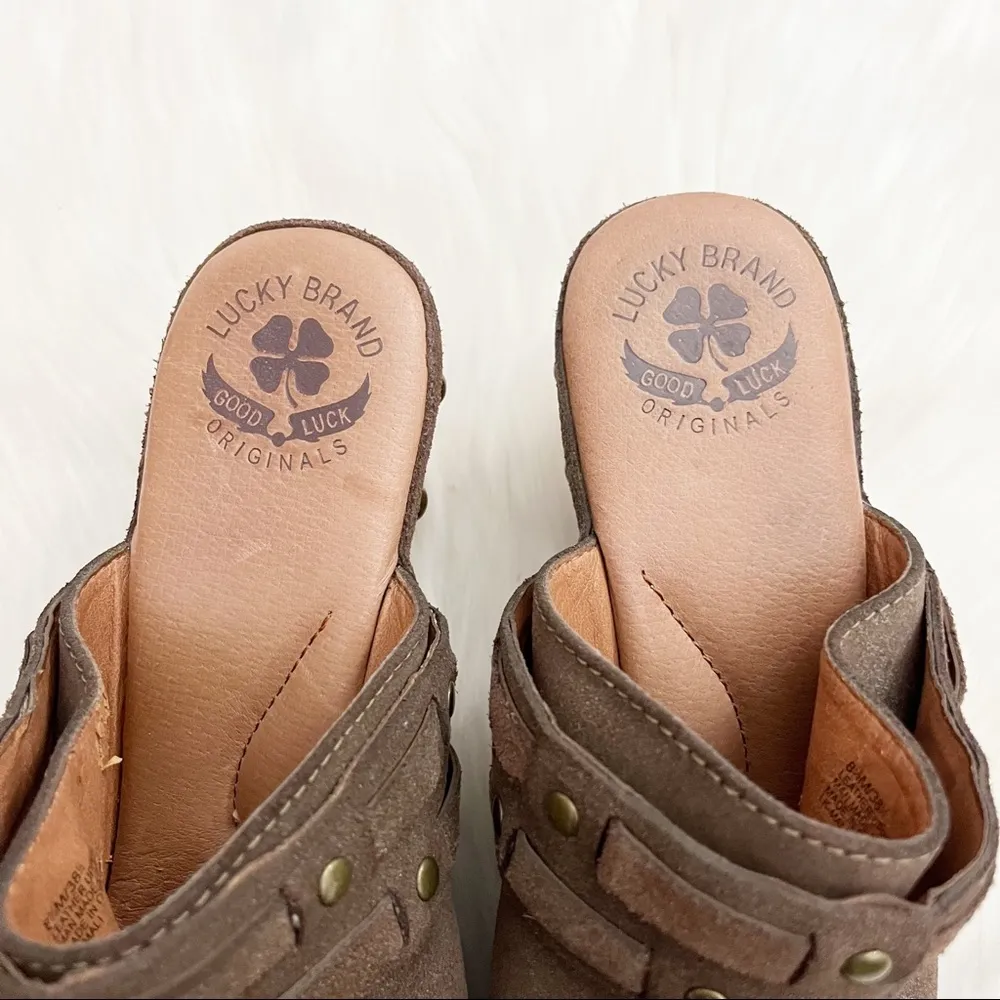 Lucky Brand Leather wood Mali Clogs - Image 5