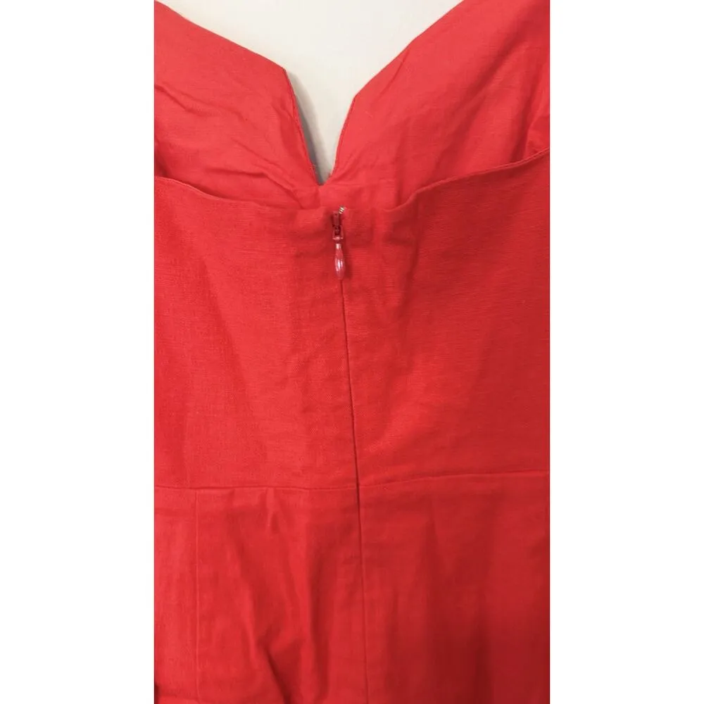 Lovers + Friends Wendy Linen Mini Dress Size Small Revolve Red Cocktail 1757 - Image 7
