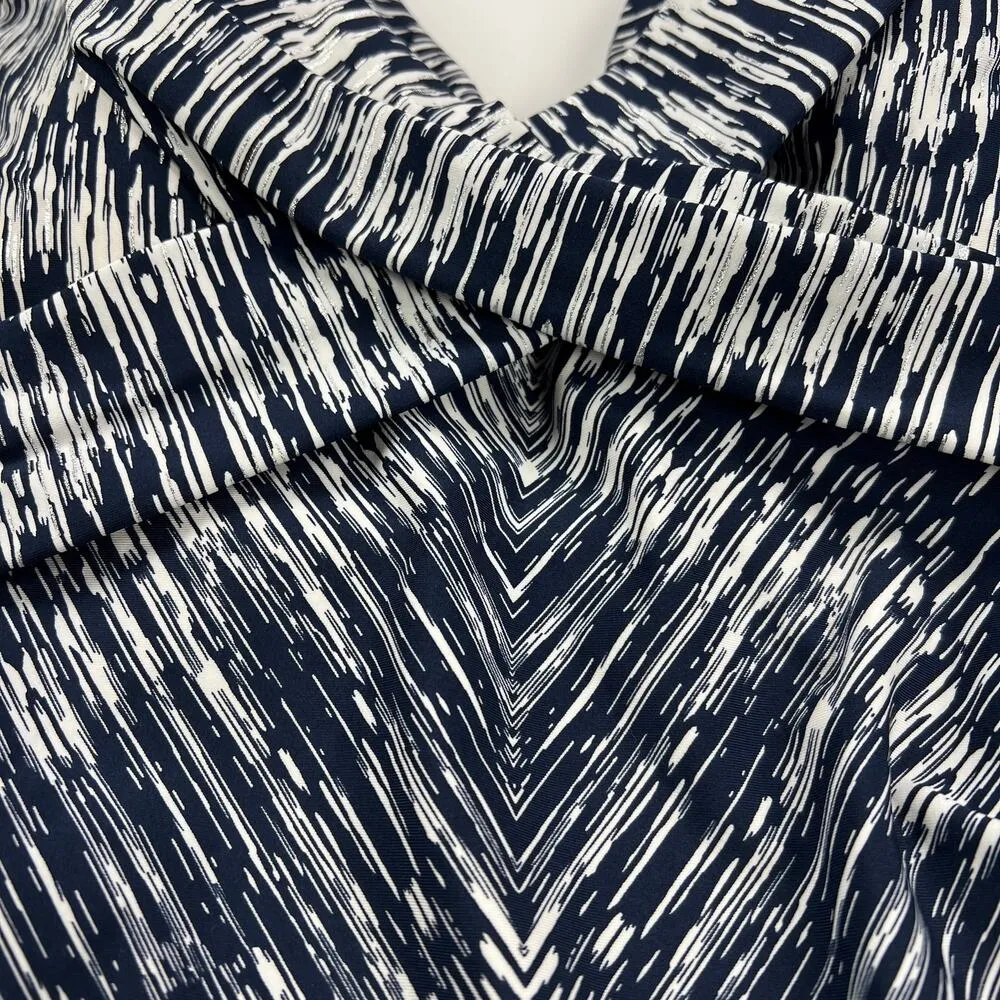 Miraclesuit Captivate One Piece Silver Shores Swim Suit Navy White Size 14 - Image 10