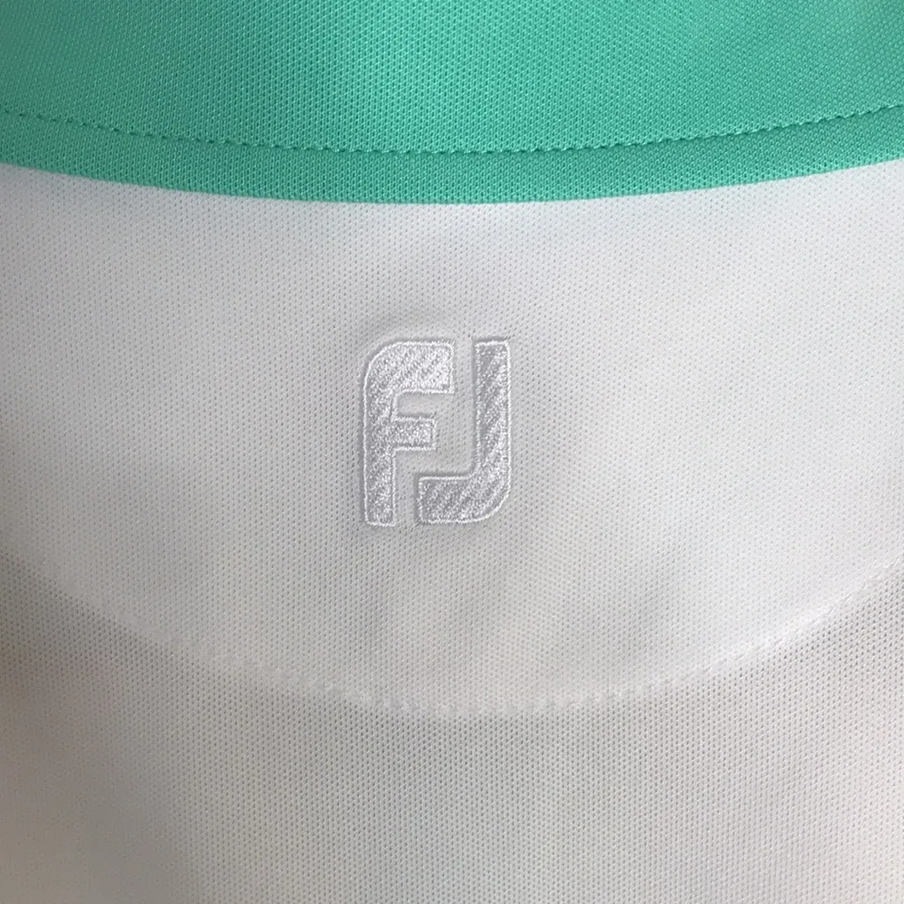 Footjoy ladies baby pique polo golf shirt with sleeves size large - Image 11