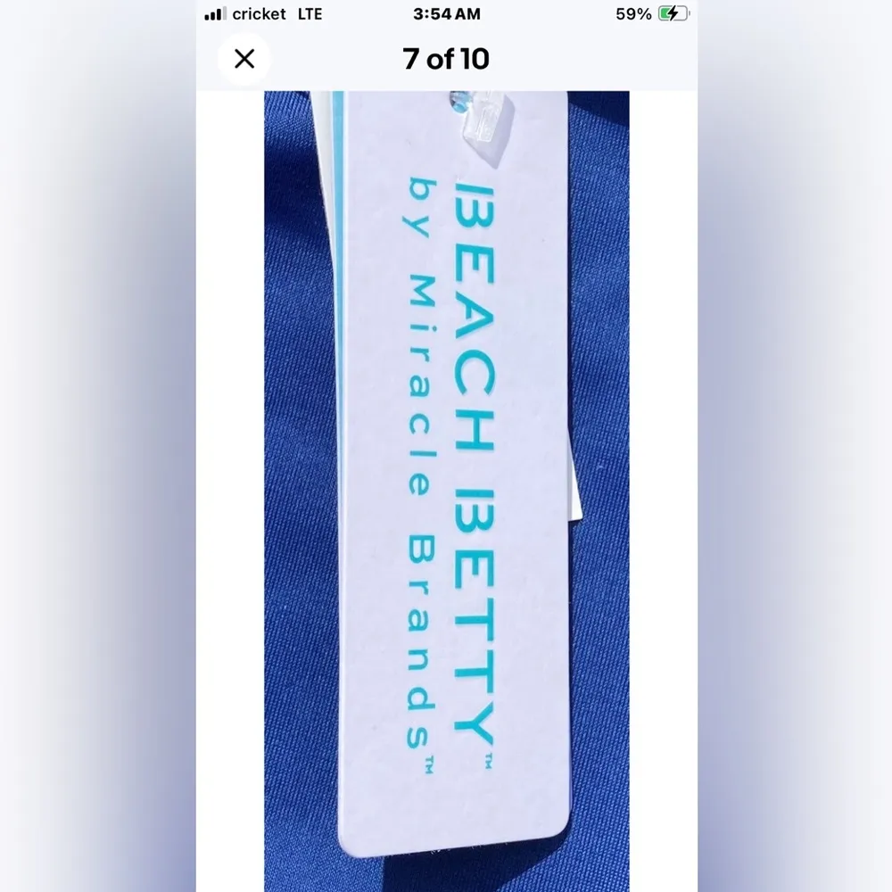 Beach Betty By Miracle Brands Bikini Bottom Medium Slimming Control Blue New - Image 7