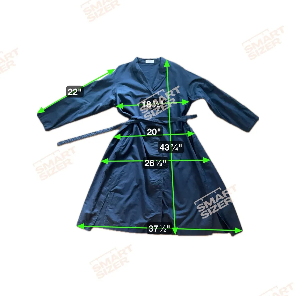 Uniqlo Dark Blue Women's oversized shirt dress with belt gently worn - Image 7