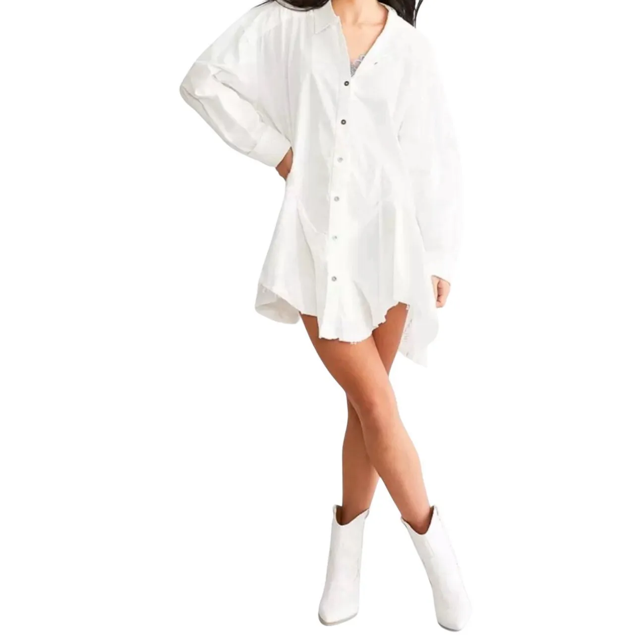 FREE PEOPLE We The Free - Freya Poplin Tunic timeless relaxed fit size S - Image 11