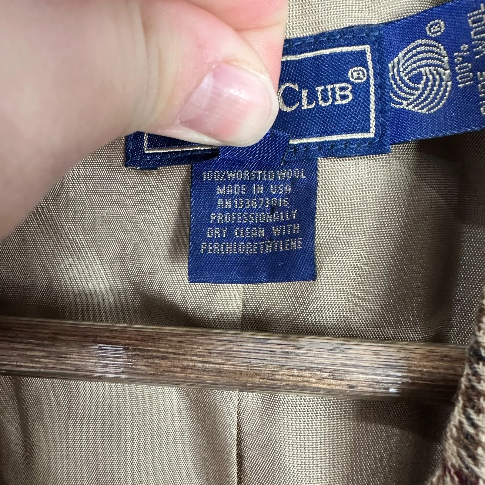 Charter Club Blazer Womens 14 Brown Houndstooth Preppy Academia Quiet Luxury - Image 3