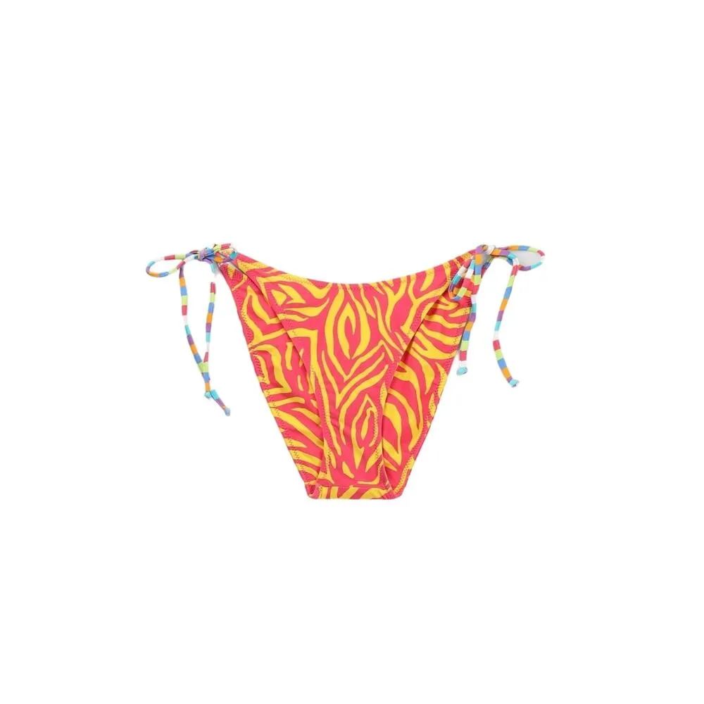 NEW Its Now Cool The 90s Tie Up Pant Ziggy Pop String Animal Bottom Size 6 Pink - Image 5