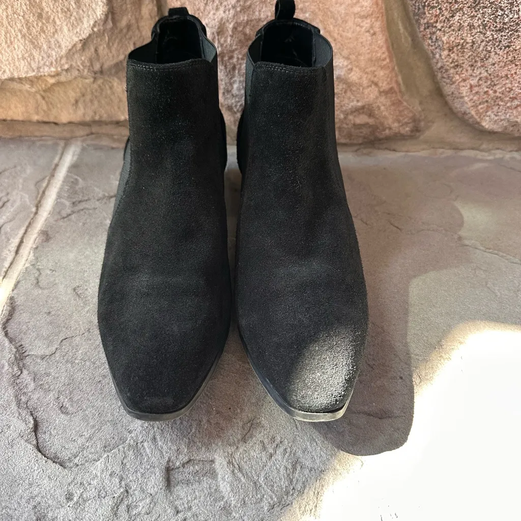 Aquatalia Womens Falco Chelsea Ankle Bootie Suede Heeled Boots - Image 4