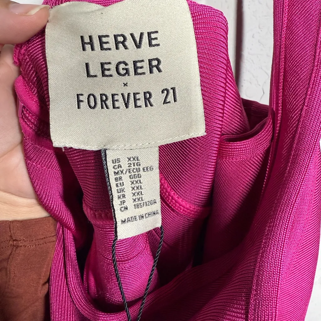 NWOT Herve Leger x Forever 21 Bandage Bodycon One Shoulder Dress Sz XXL - Image 6