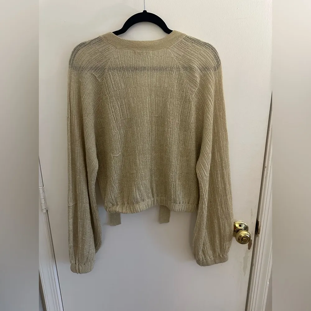 Gold Shimmer Sparkly Bell Sleeve Top “Sparks Fly” - Image 8