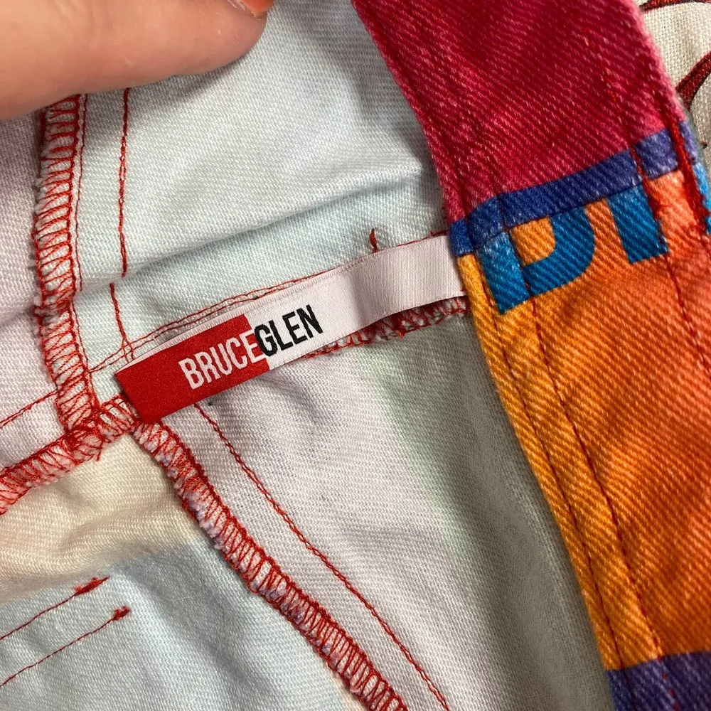 Bruce Glen Happy Logo Mini Skirt Multicolored Size 28 - Image 8