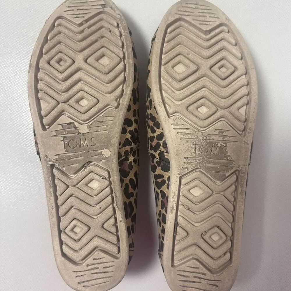 TOMS Womens Alpargata Flats Leopard Cheetah Print Cloud Bound Slip On Shoes 7W Brown Size 7 - Image 7