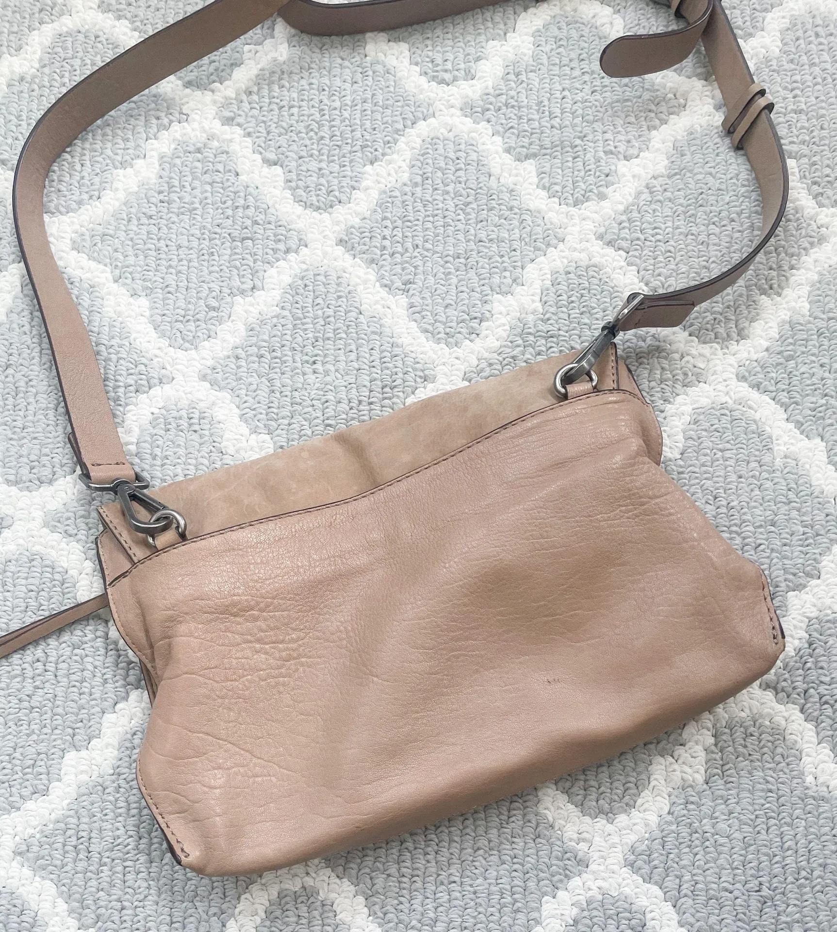Treasure&bond Beige Leather Crossbody Bag - Image 2