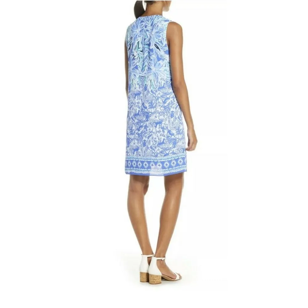 Lilly Pulitzer EVAH SHIFT DRESS SIZE XS High Tide Navy Ready Set Gecko New NWT - Image 2