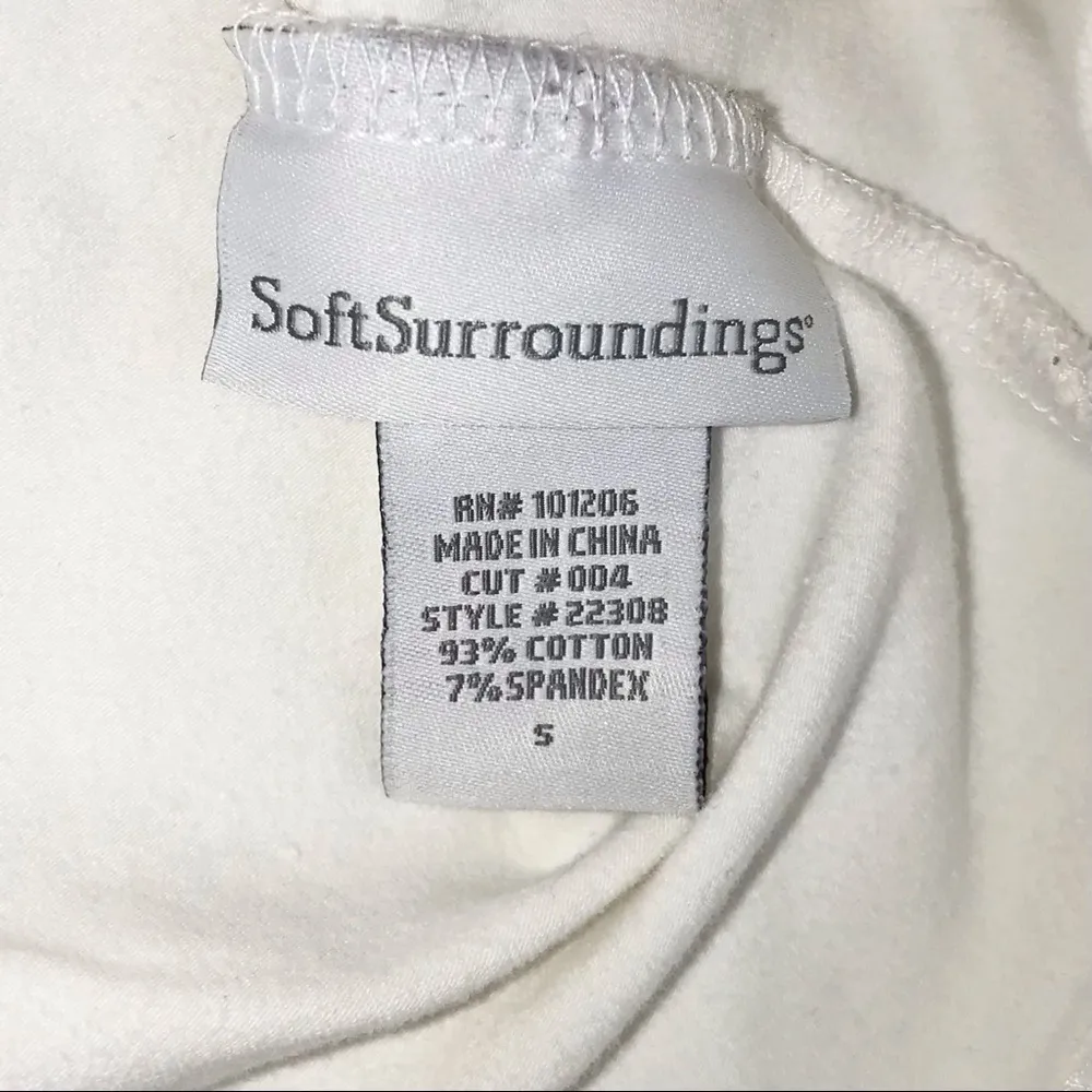 Ivory 3/4 Sleeve Surplice Jersey Faux Wrap Crop Top - Image 6