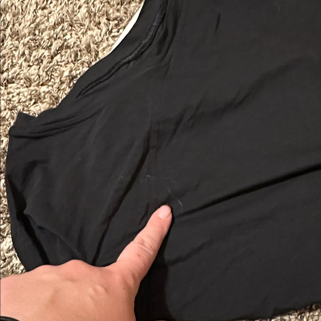 NWT Lululemon Long Cotton Crewneck Tank Medium Black - Image 9