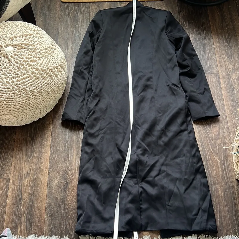 Mistress Rocks Longline Satin Coat - Image 5