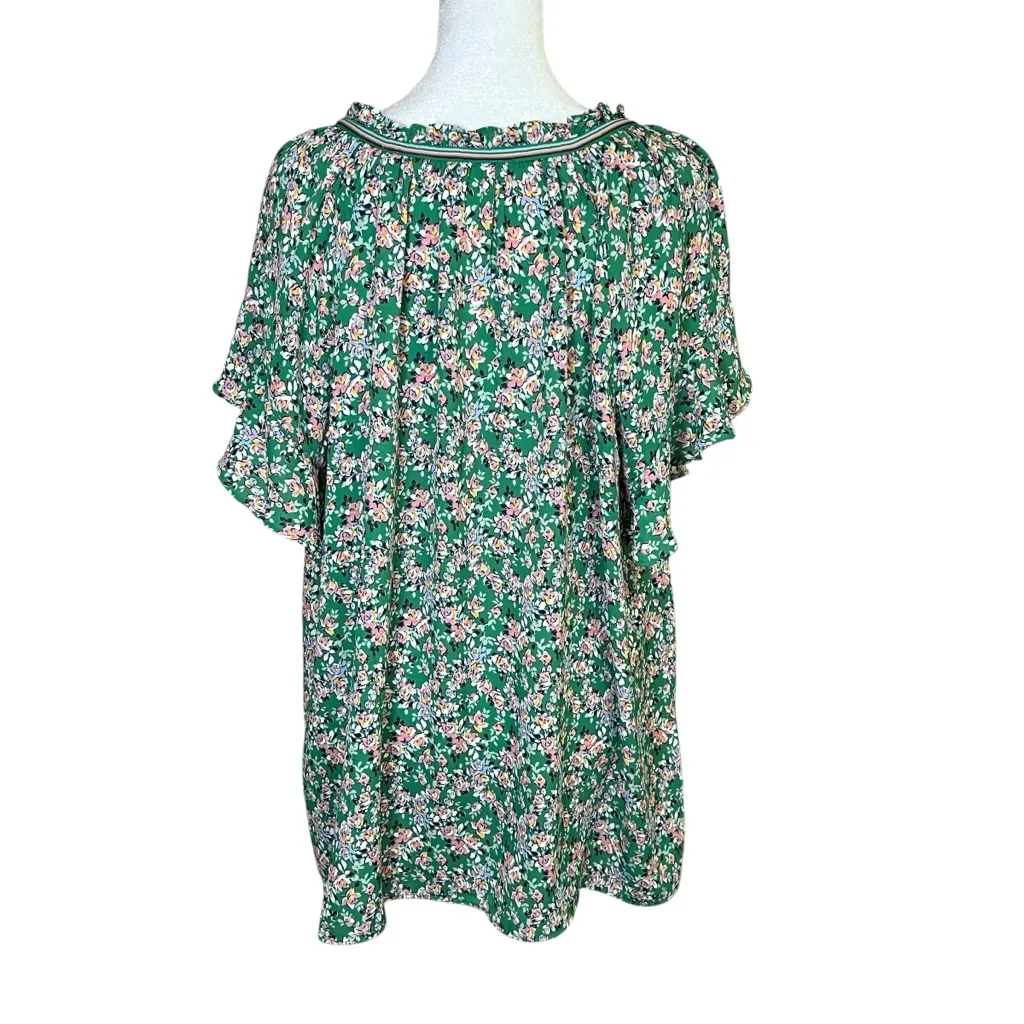 Lot of 2 MAX STUDIO Floral Flutter Sleeve Top Crepe Popover Plus Sz 1X Preppy - Image 11
