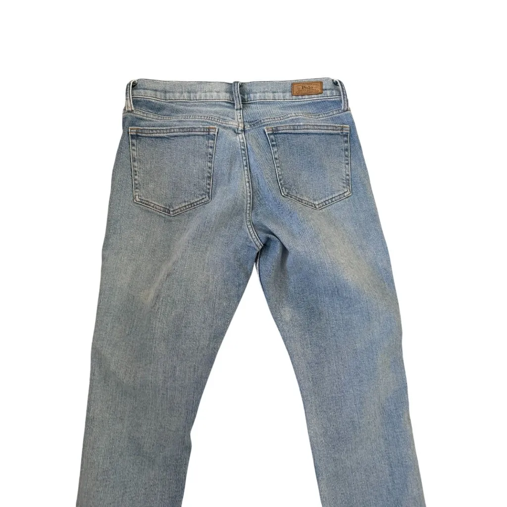 POLO Ralph Lauren Tompkins Mid Rise Distressed Skinny Jeans Size 30 - Image 5