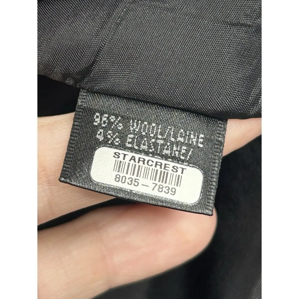 LAFAYETTE 148 New York Black Crepe Wool Blend 2-Button Blazer Coat Jacket 12 = L - Image 6