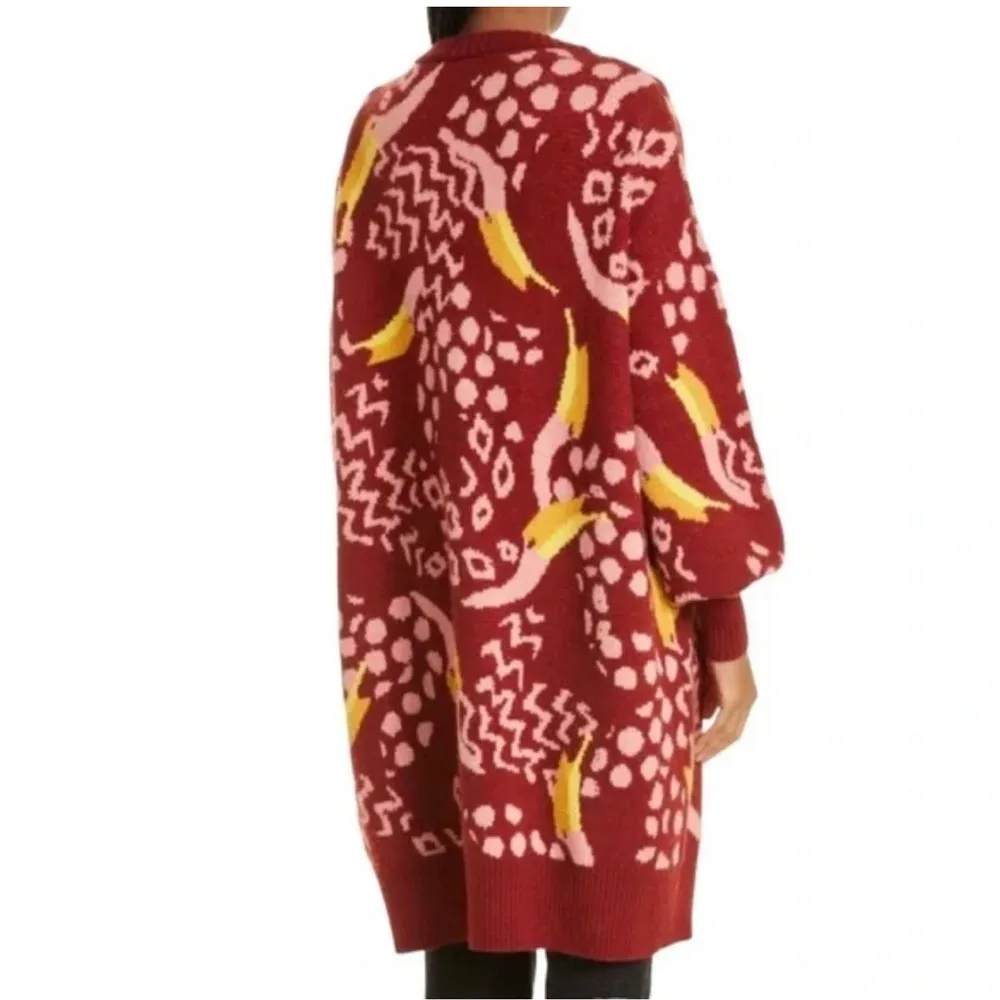 Farm Rio Toucanissimo belted cardigan size medium - Image 5