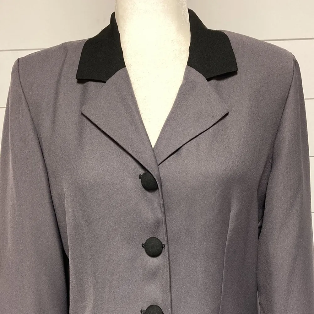 Lew Magram Button Front Blazer Gray Size 8 - Image 2