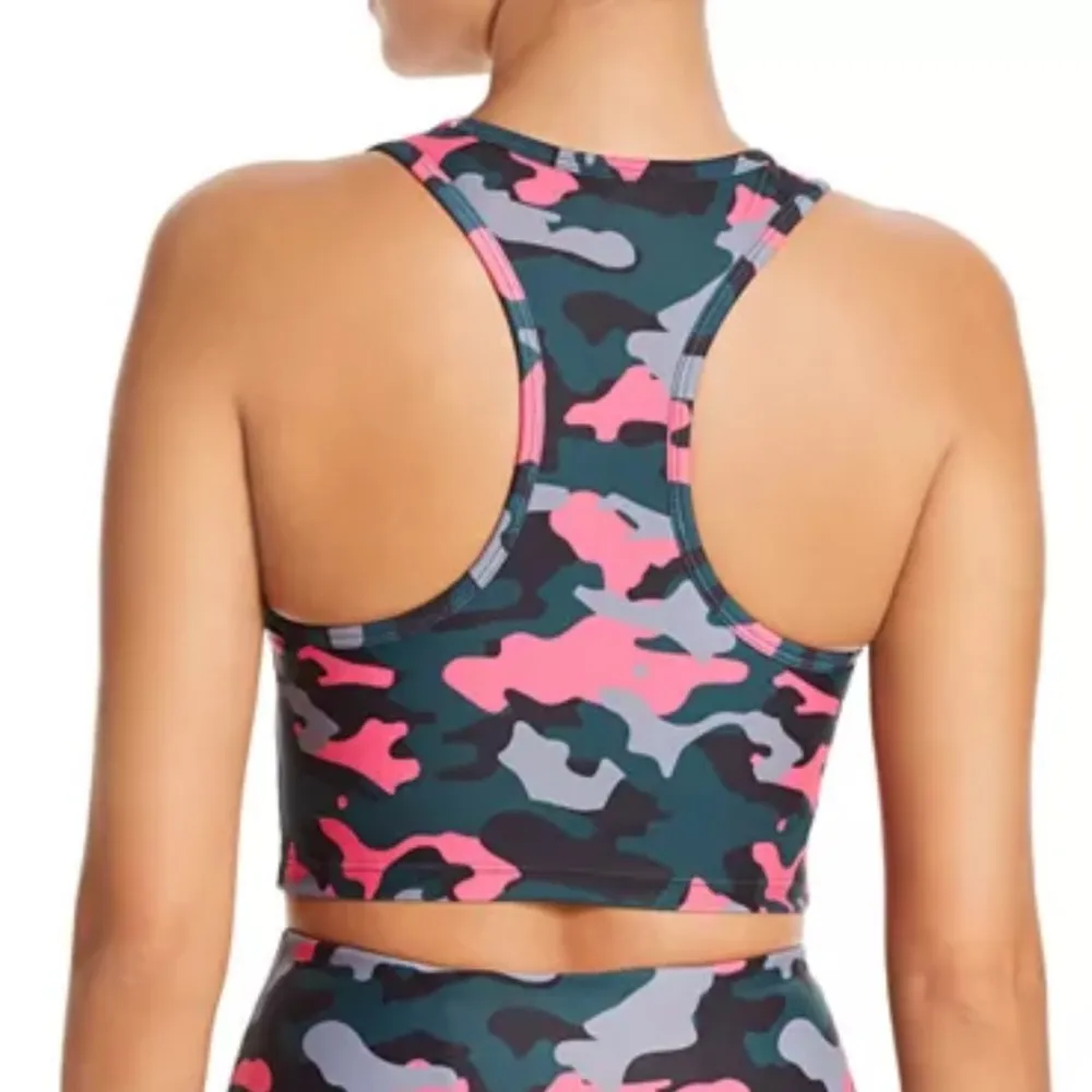 AQUA Camo Cropped Tank Sports Bra Size Medium - Image 2