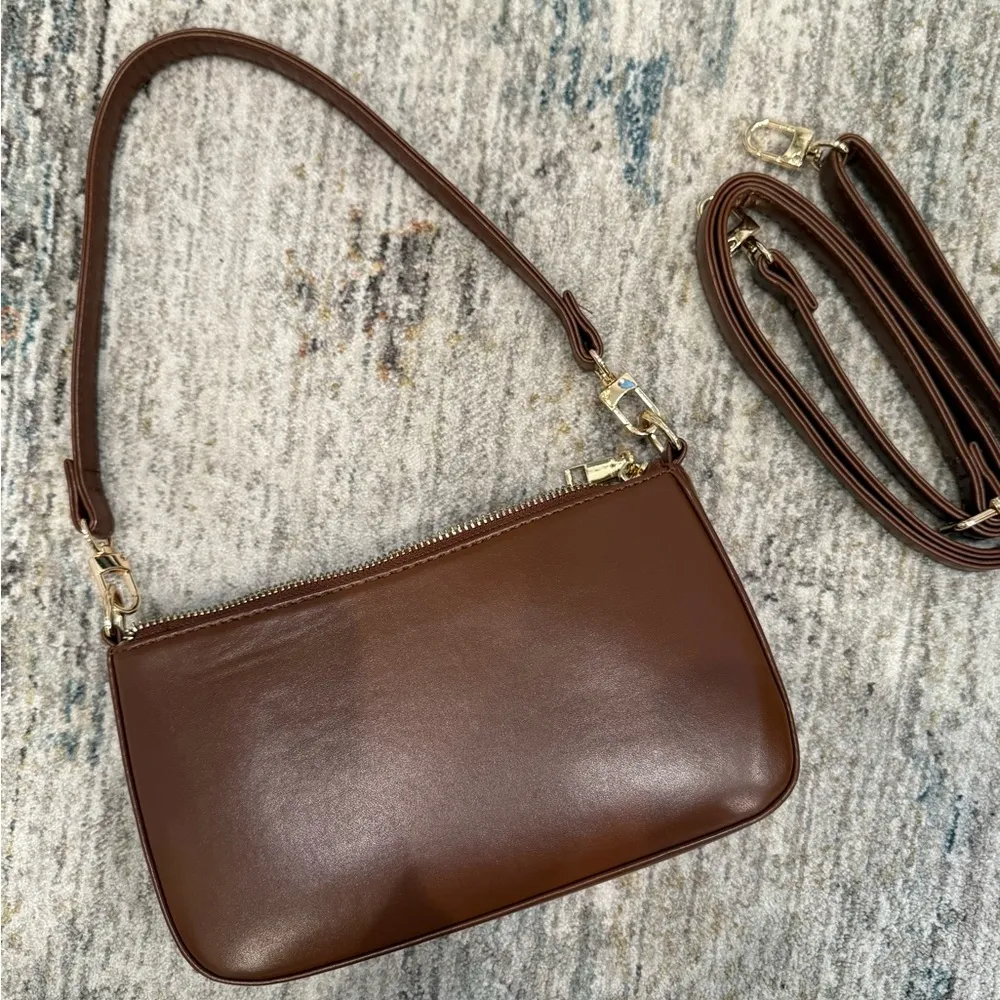 Brown Vegan Leather Purse - Image 3