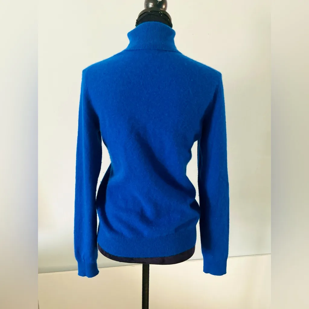 Nice CASHMERE turtleneck sweater💙💙💙 Blue Size M - Image 6