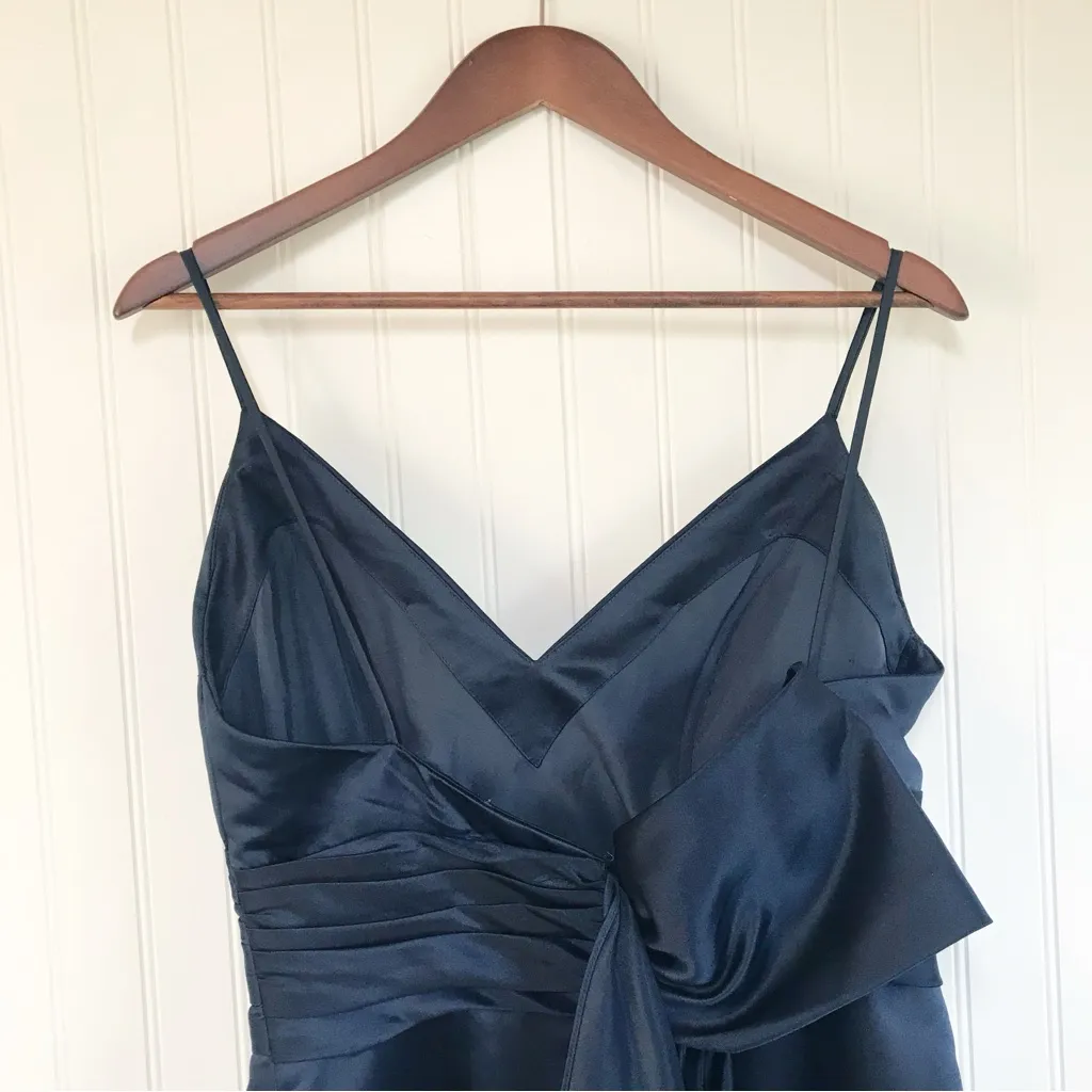 BILL LEVKOFF 1810 Navy Blue Long Evening Gown Bridesmaid Dress Formal Size 12 - Image 6