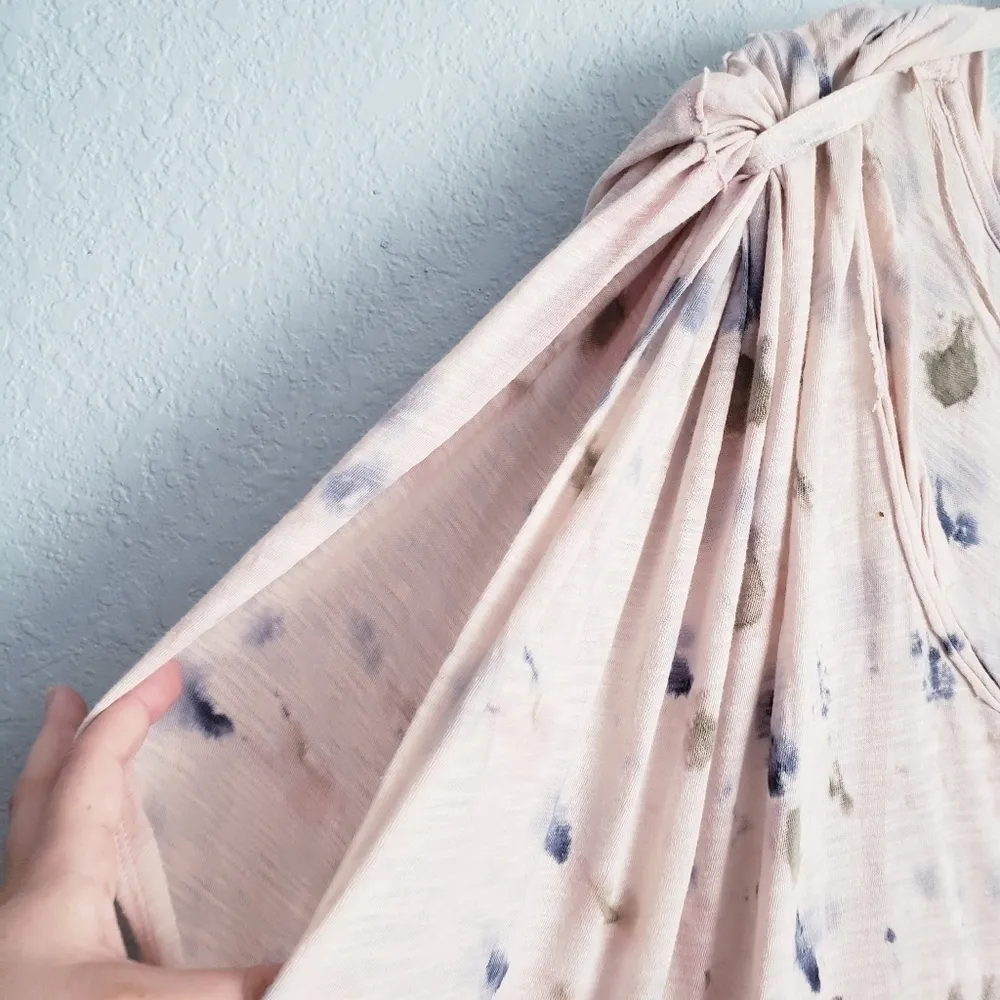 Free People Cream Tie Dye Kaleidoscope High Slit Tunic Dress - Image 7