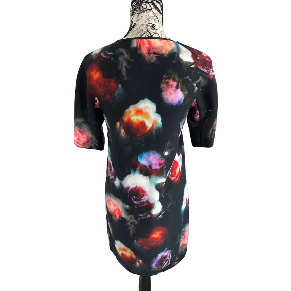 PAUL SMITH Black Label Floral Blur Short Sleeve Shift Dress Size 42 US XL Pink - Image 3