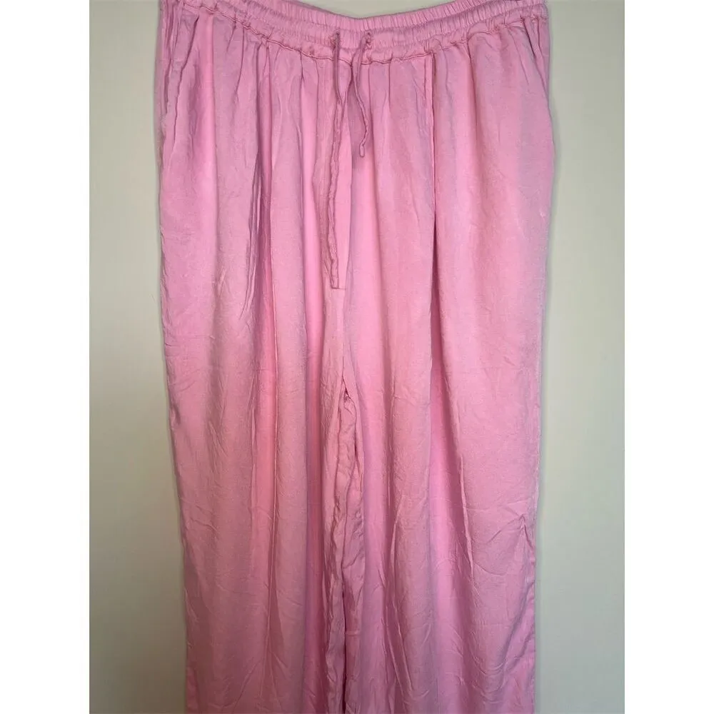 Sleeper Women's Pink Cuffed Drawstring Lounge Pants Size 1​ - Image 2