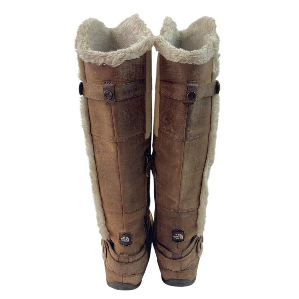 The North Face Brianna Womens Tall Brown Boots Womens Size 6 Brown Faux Fur Zip - Image 5