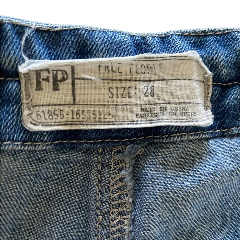 Free People Braided belt denim button fly shorts - Image 6