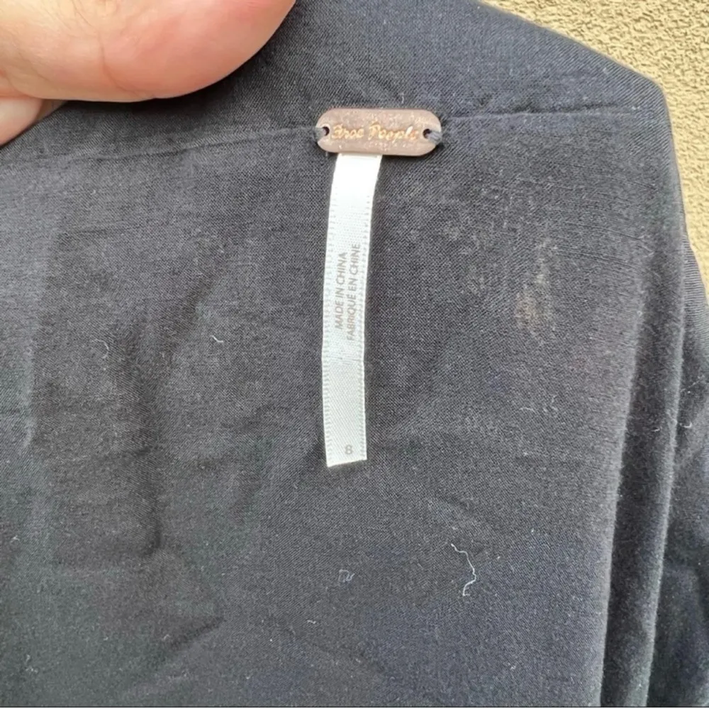 Free People Floral Sleeveless Black Midi Dress Size 8 - Image 3