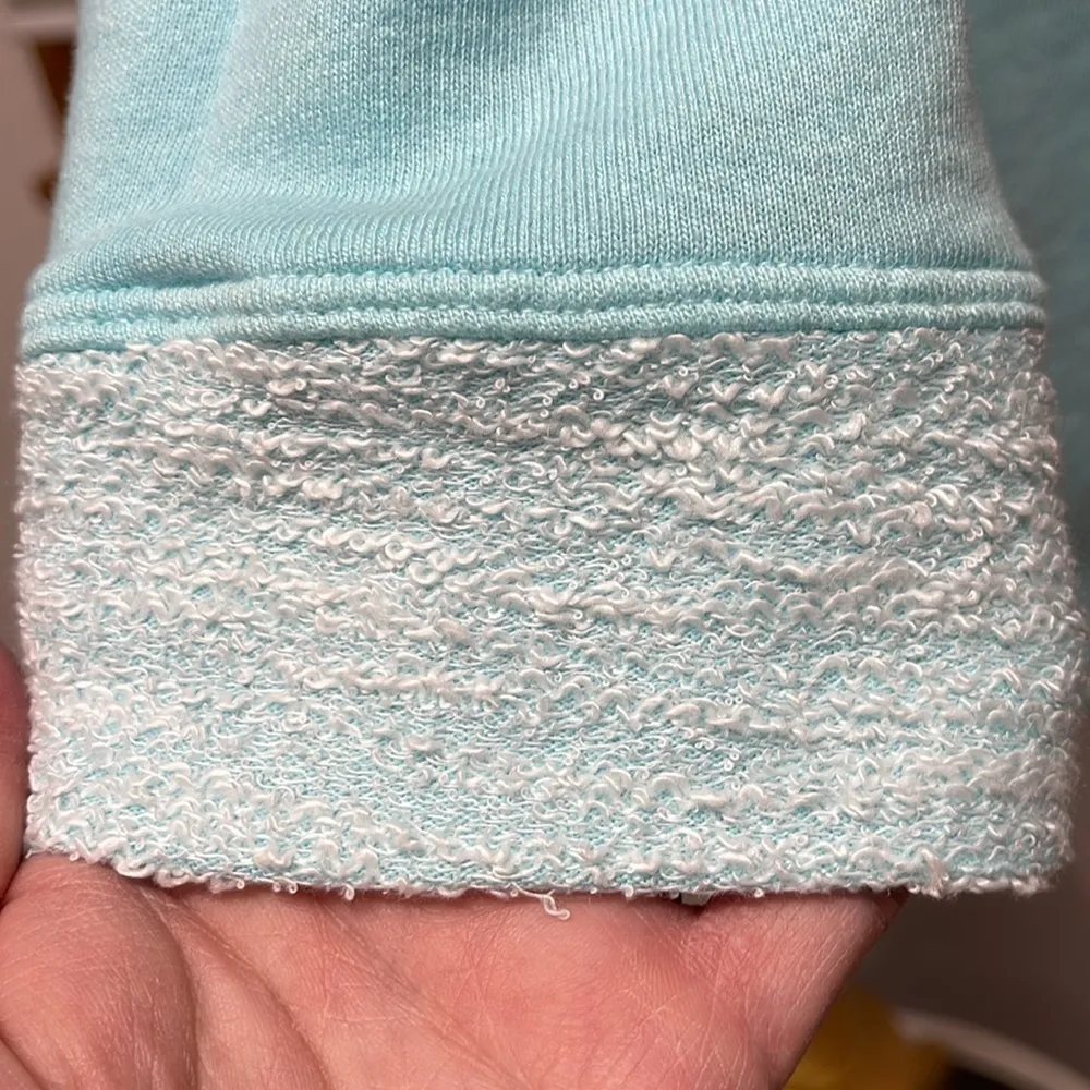 Fresh Produce Aqua Swimming Blue Sunset French Terry Sweatshirt Size XS - Image 5