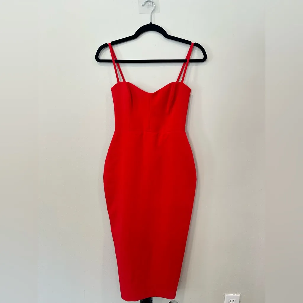 Nookie Revolve Allure Midi Corset Dress in Cherry Red size XS 2040 - Image 5