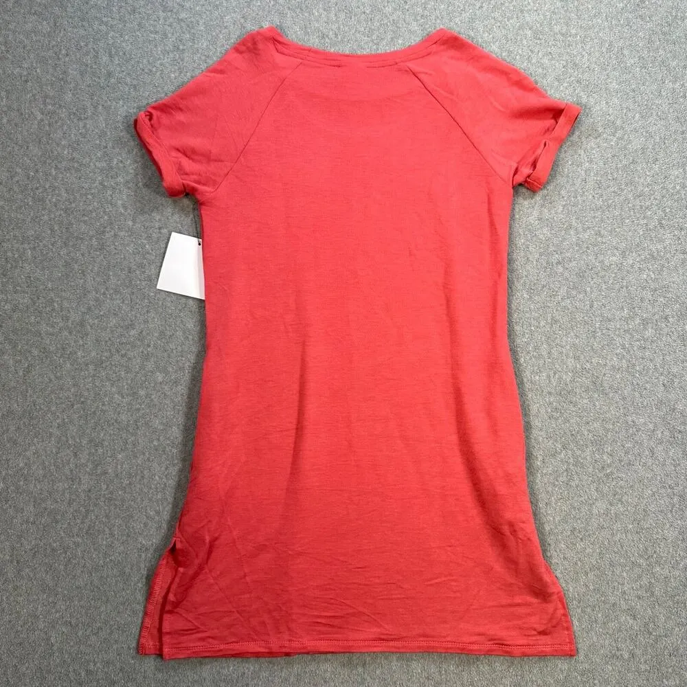 Tresics Beach Shirt Coverup Coral Pink Women's Small Pockets Short Sleeve New - Image 7