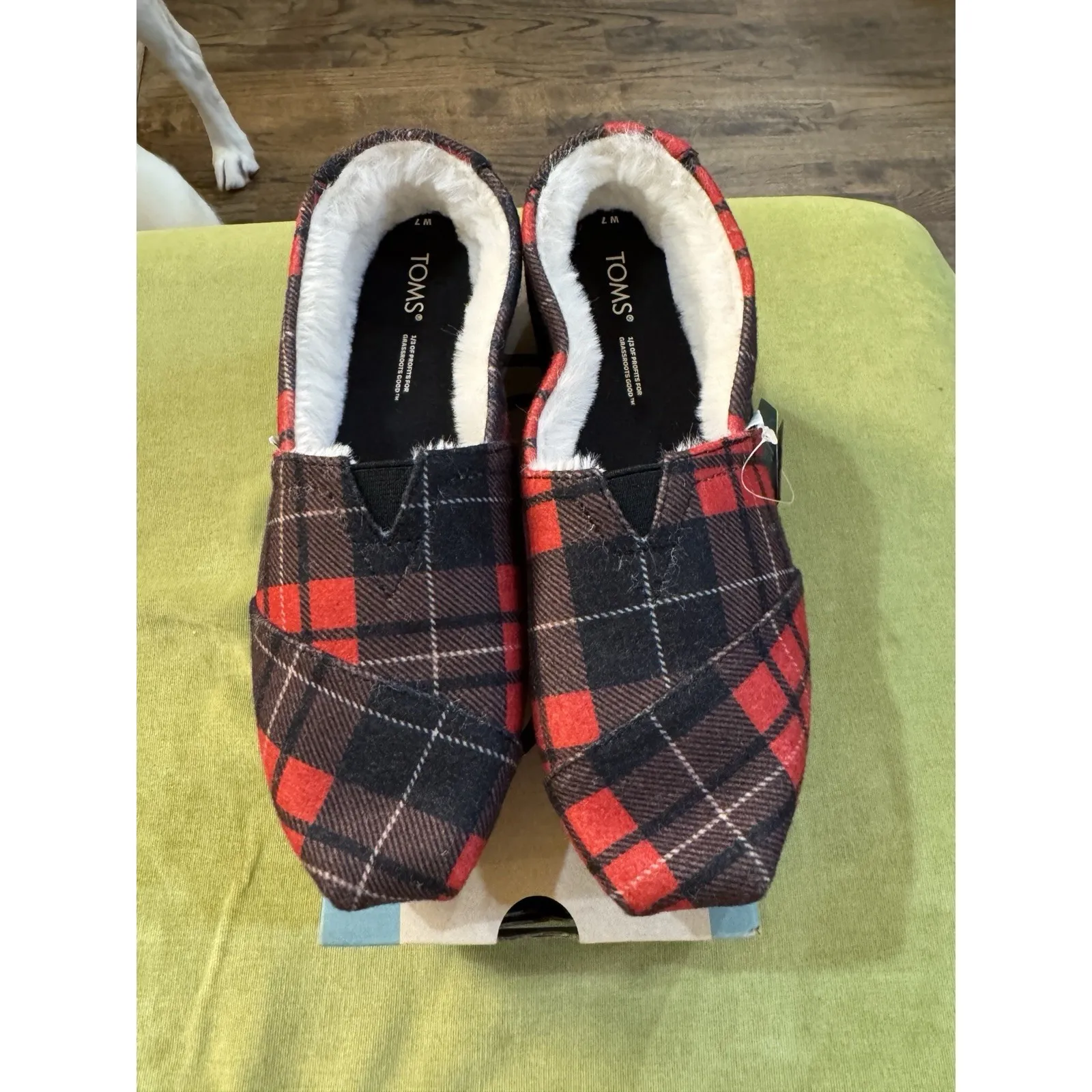 Women's Toms Shoes Buffalo Plaid Slip - Image 2