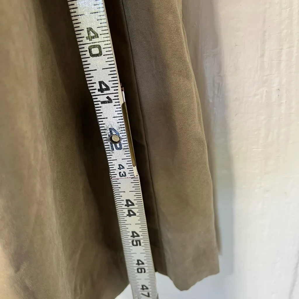 12th Tribe Classic Lined Khaki Trench Coat with detachable belt size small - Image 9