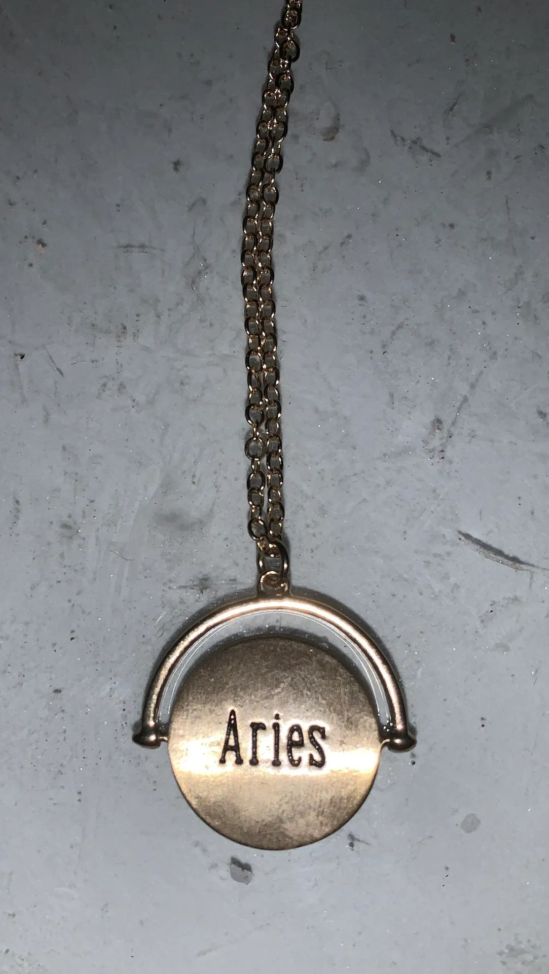 Aries Zodiac Symbol Necklace - Image 2