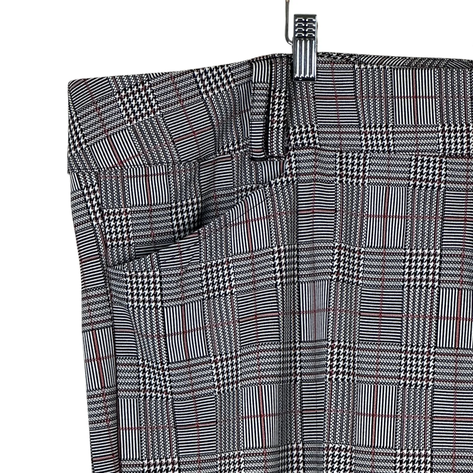 NWT Torrid Bootcut Pants Womens 28T Black White Plaid High Rise Dark Academia - Image 6